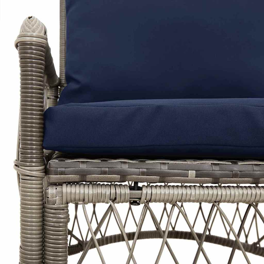Gartenstuhl Grau 60 x 70 x 78 cm Poly-Rattan